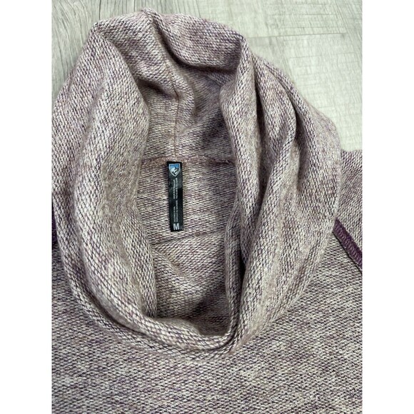 Kuhl Nova Pullover Cowl Neck Sweater Light Weight Knit Purple Womens Medium X - Picture 4 of 8